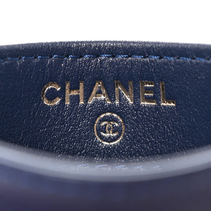 Chanel Caviar Quilted Card Holder Blue 6 of 8