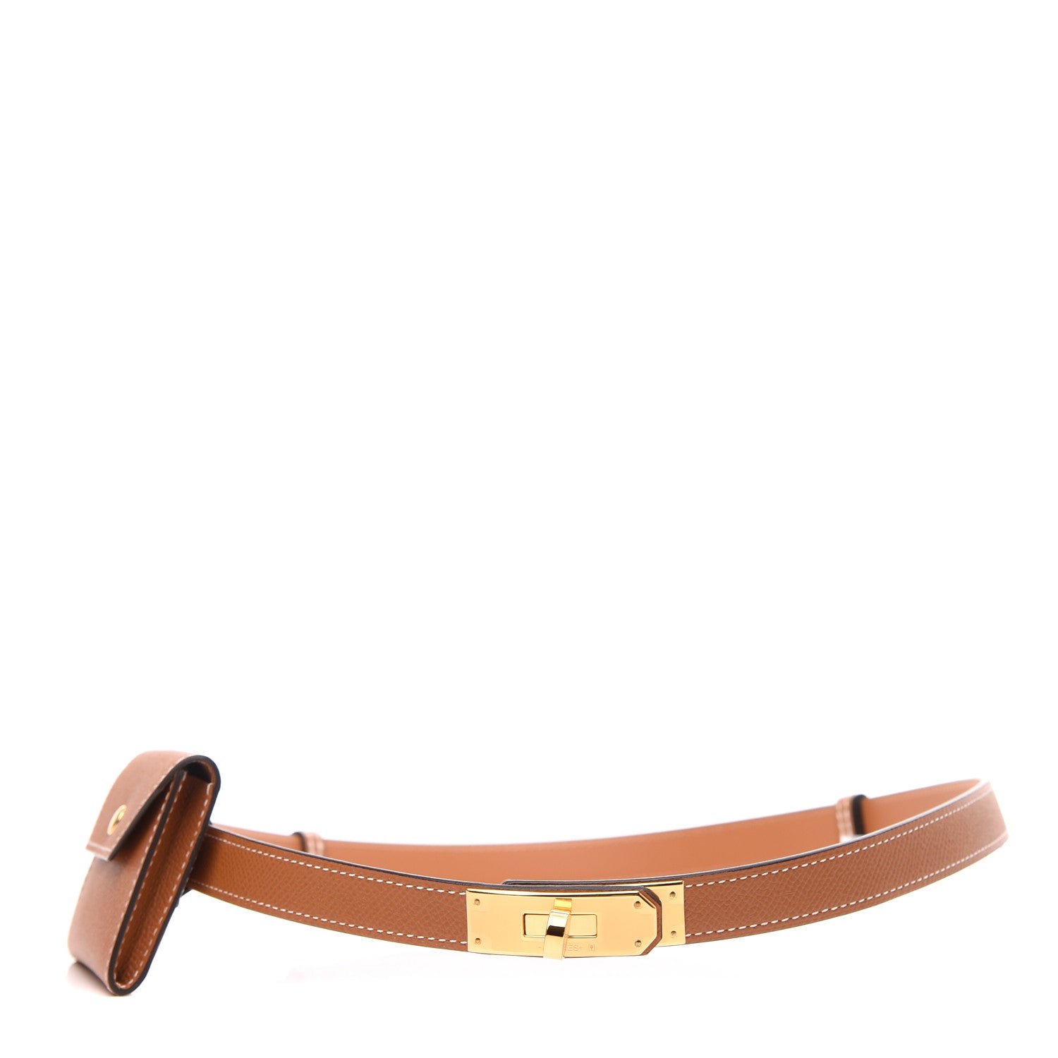 Hermes Epsom Kelly Pocket Belt Gold 1 of 8