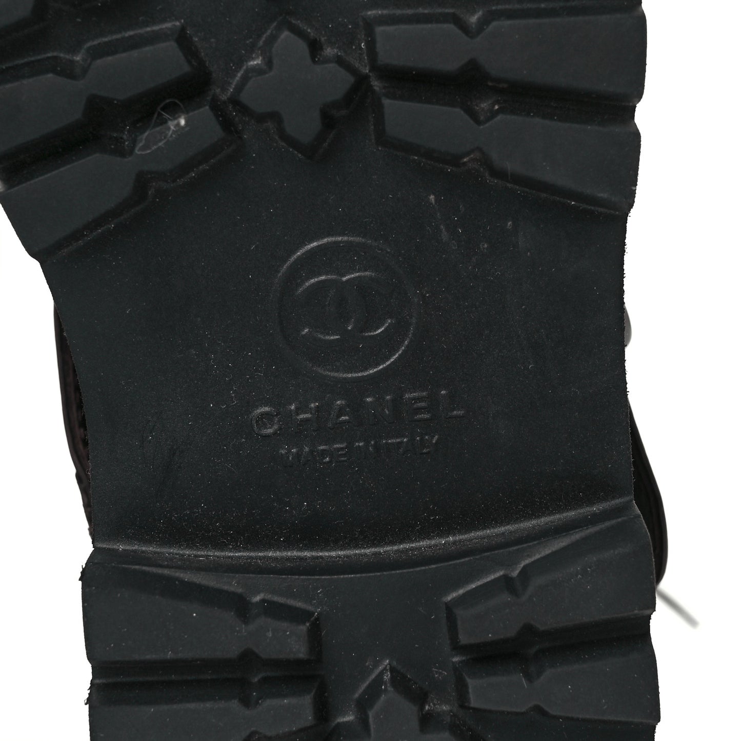 Calfskin Quilted Biker Boots 39 Brown