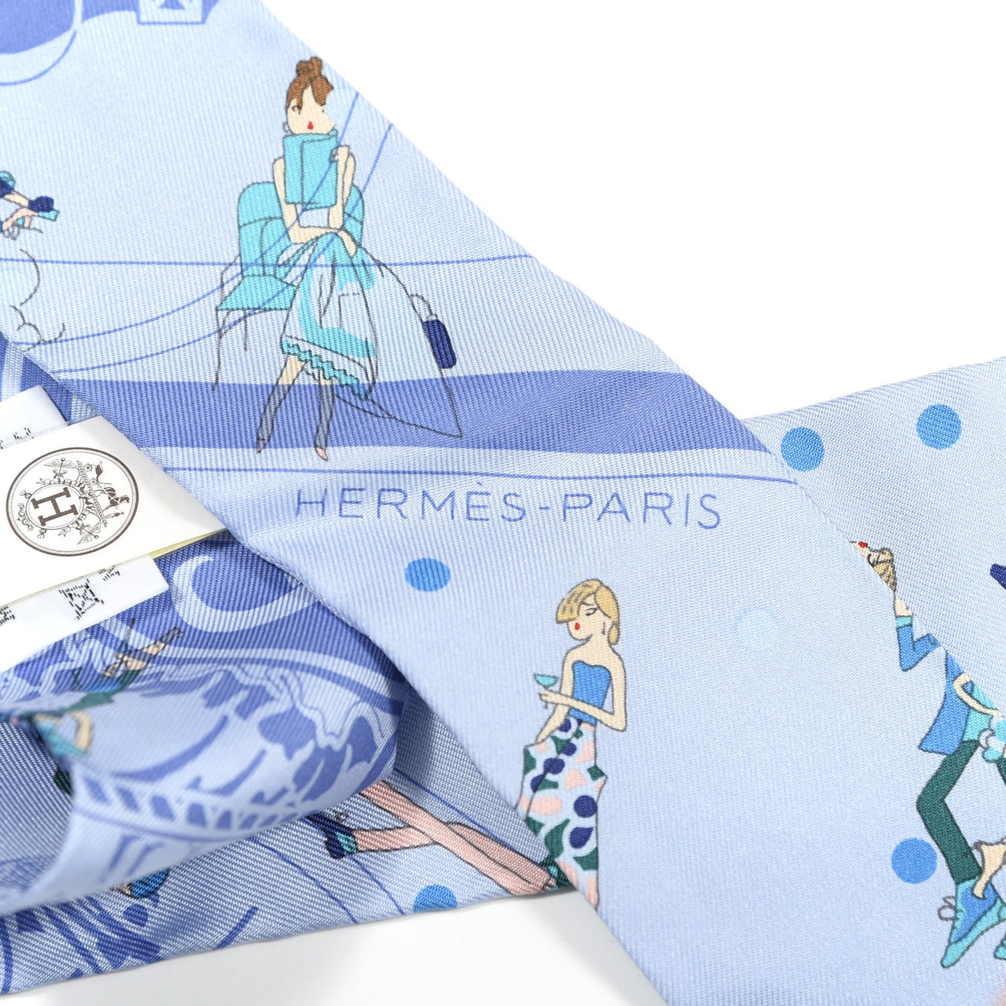 Silk Ex-Libris Les Parisiennes Twilly Ciel Turquoise Lavender