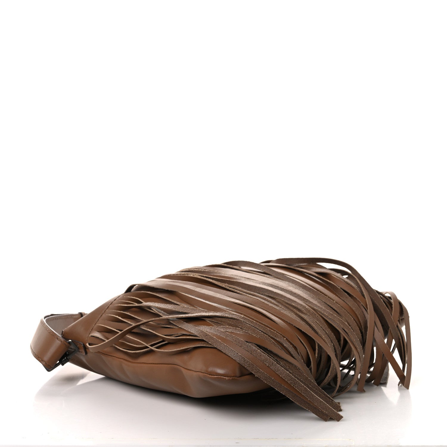 Miu Miu City Calf Fringe Hobo Cannella 4 of 13