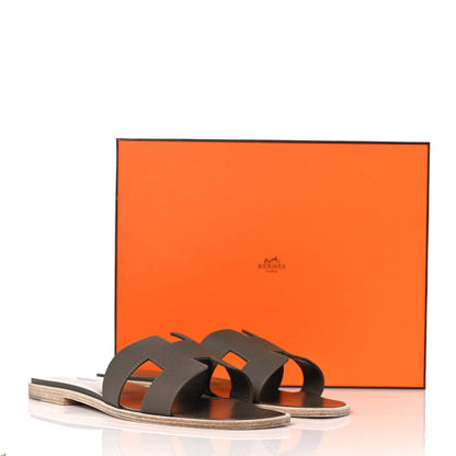 Hermes Epsom Oran Sandals 40 Etoupe 9 of 9