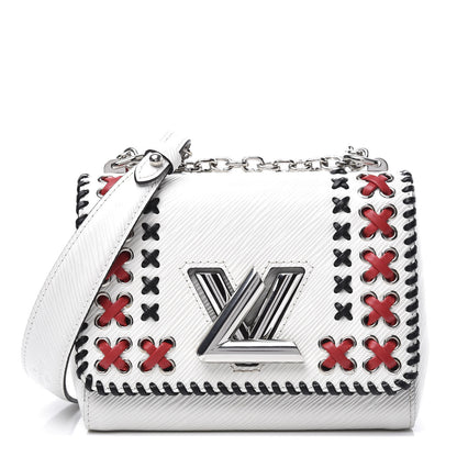 Louis Vuitton Epi Embroidered Twist Shoulder Bag PM White 1 of 11