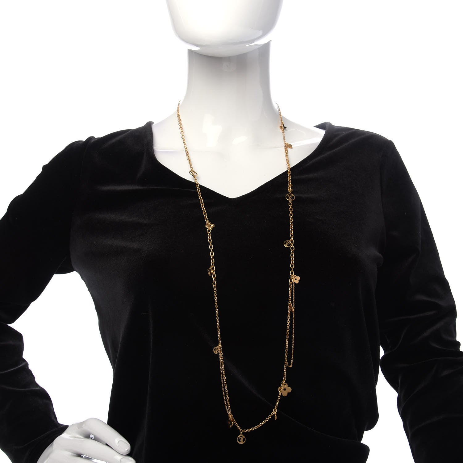 Louis Vuitton Metal Blooming Supple Necklace Gold 2 of 7