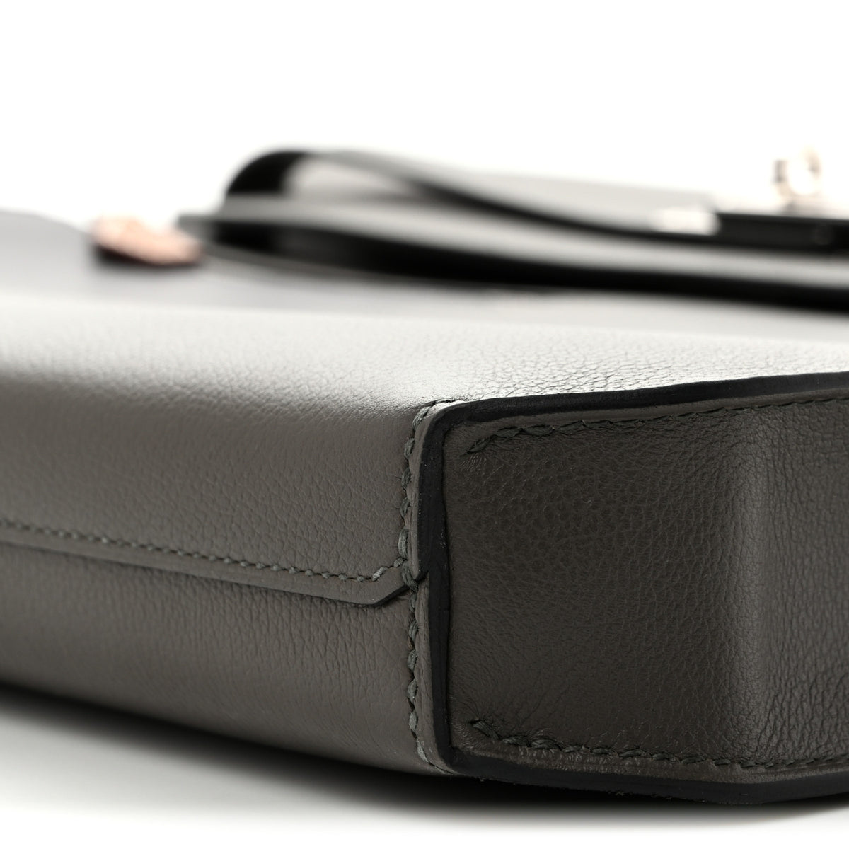 Hermes Evercolor Evergrain Barenia Kelly Depeches 36 Briefcase Vert De Gris Black Fauve 10 of 10