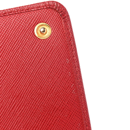 Prada Saffiano Wallet on Chain Fuoco 10 of 11