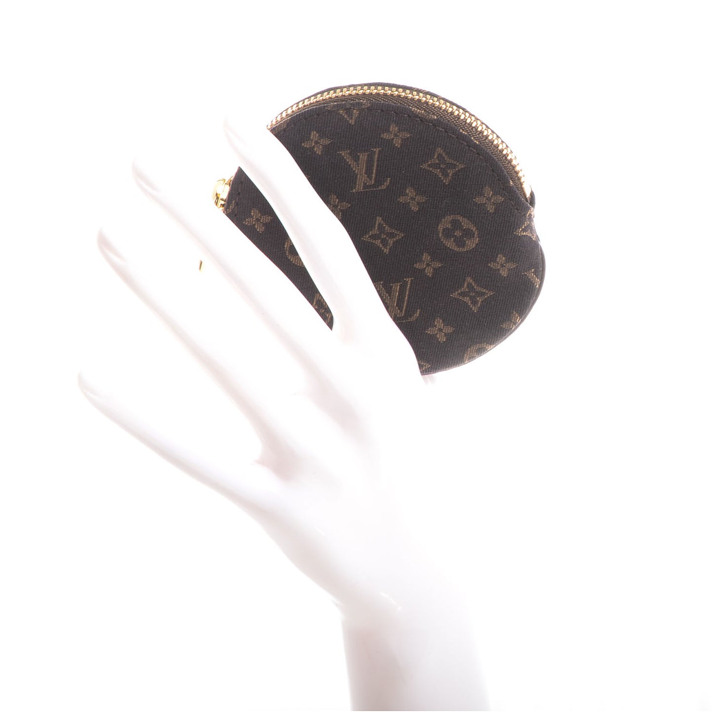 Mini Lin Round Coin Purse Ebene