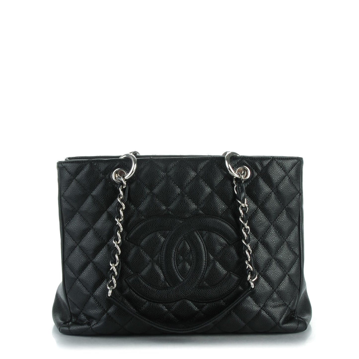 Caviar Quilted Grand Shopping Tote GST Black
