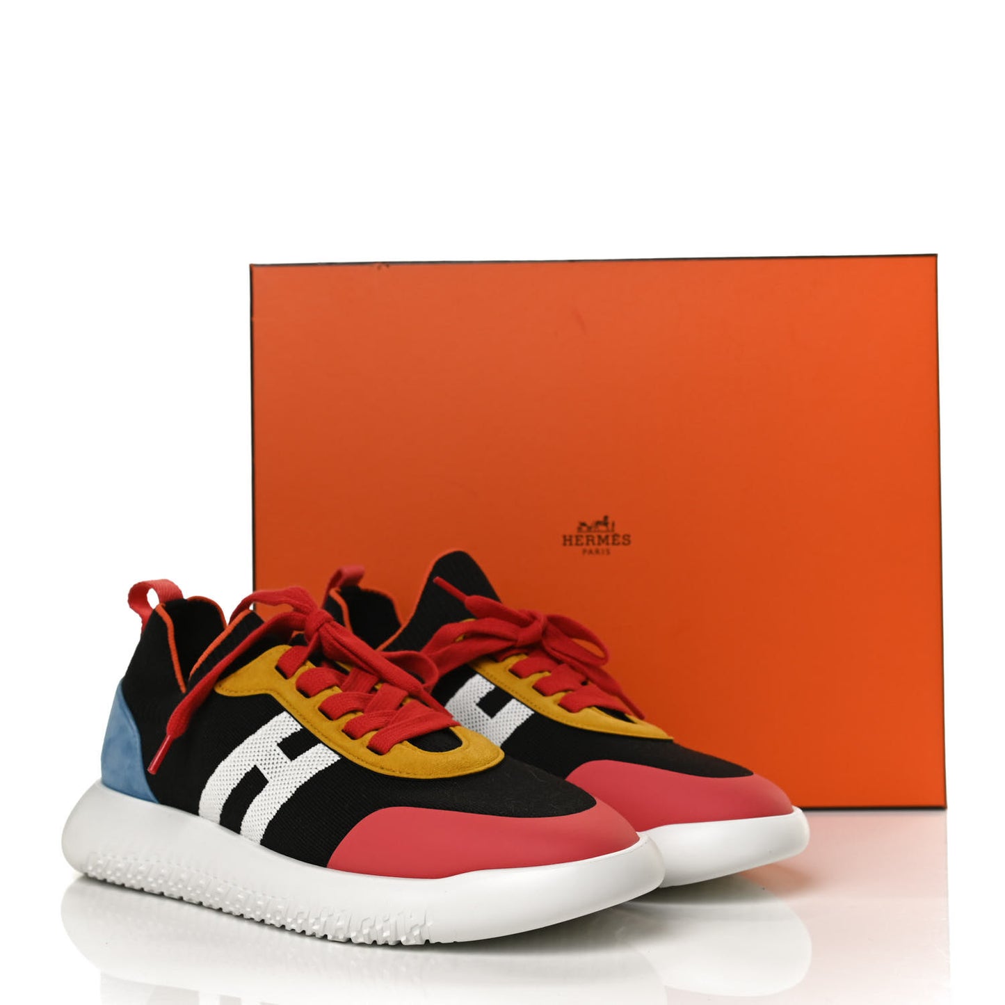 Knit Suede Goatskin Womens Crew Sneakers 40 Multicolor