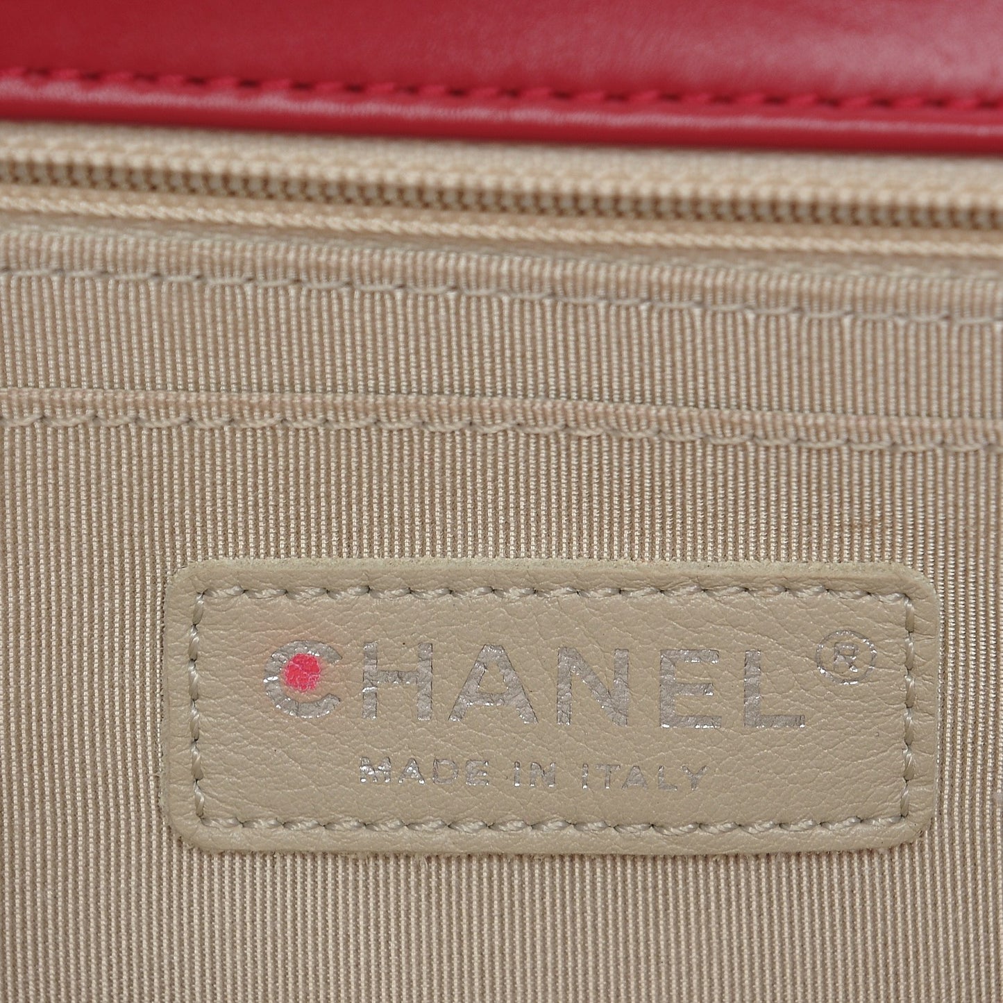 Lambskin Perforated Jumbo Punch Flap Red
