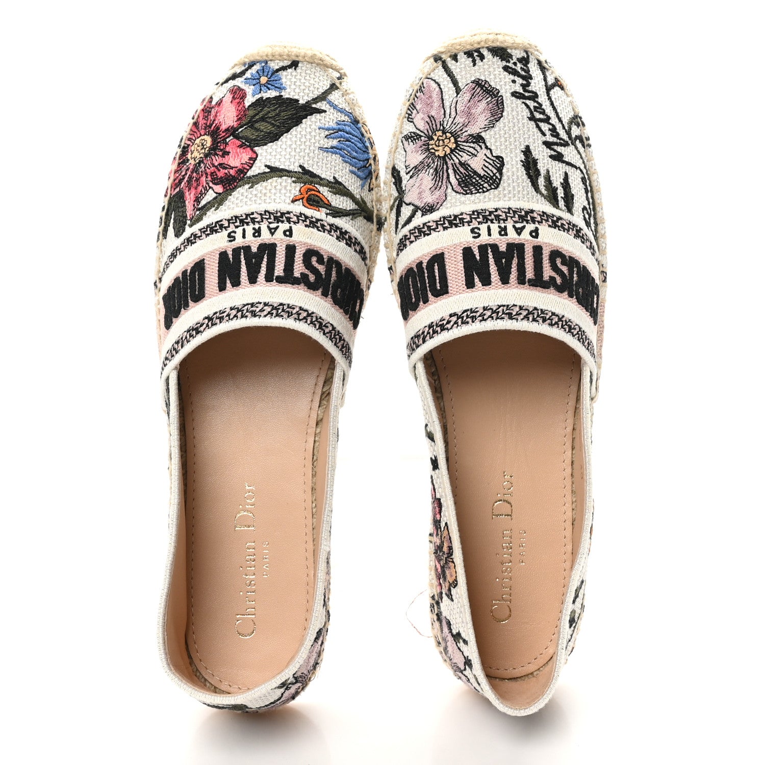Christian Dior Embroidered Mille Fleurs Granville Espadrille 40 Multicolor 2 of 10