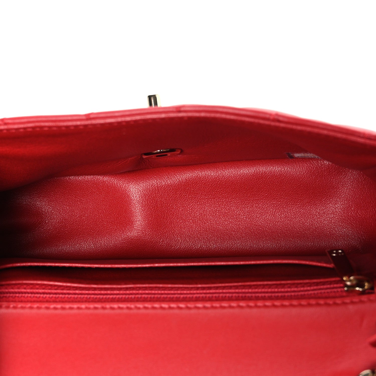 Chanel Lambskin Quilted Mini Rectangular Flap Red 5 of 11