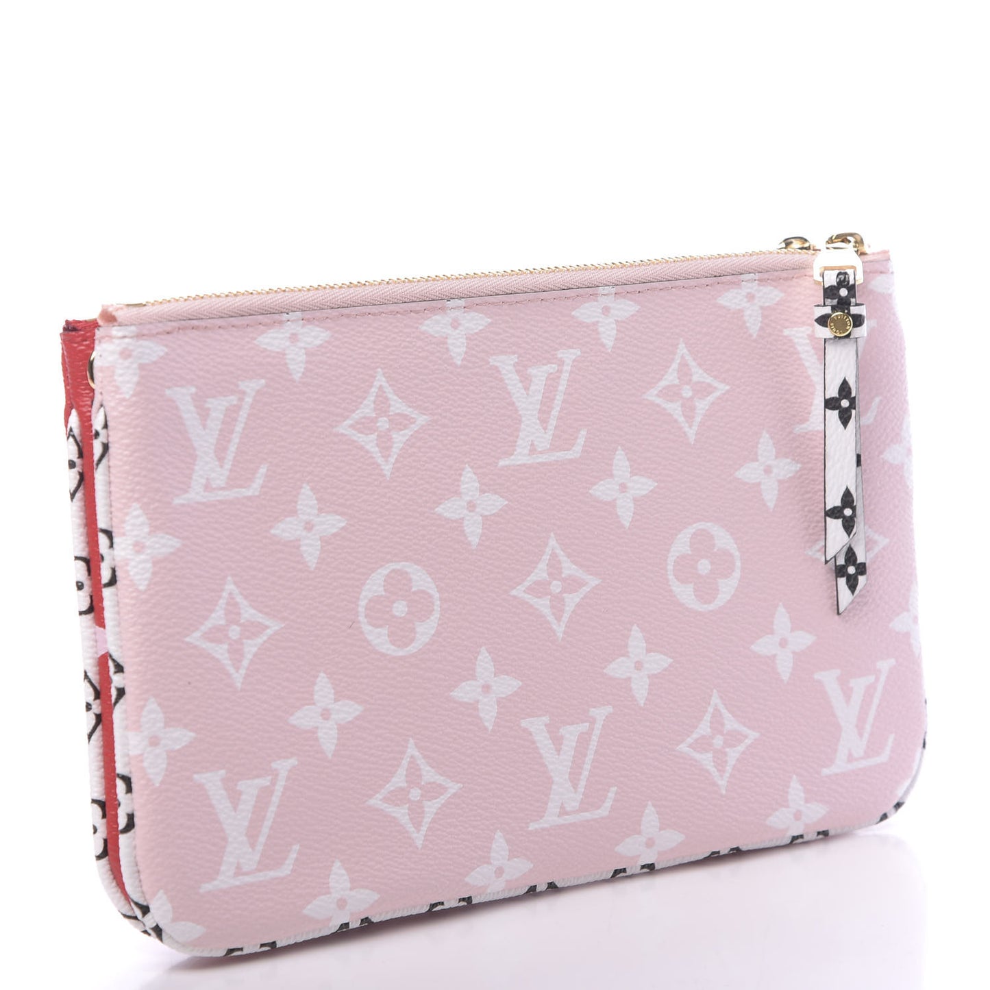 Monogram Giant Double Zip Pochette Rouge