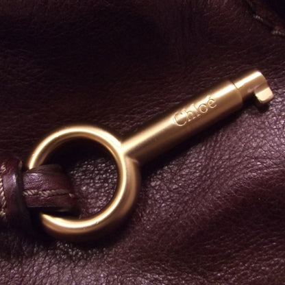 Chloe Leather Paddington Grenat 17 of 17