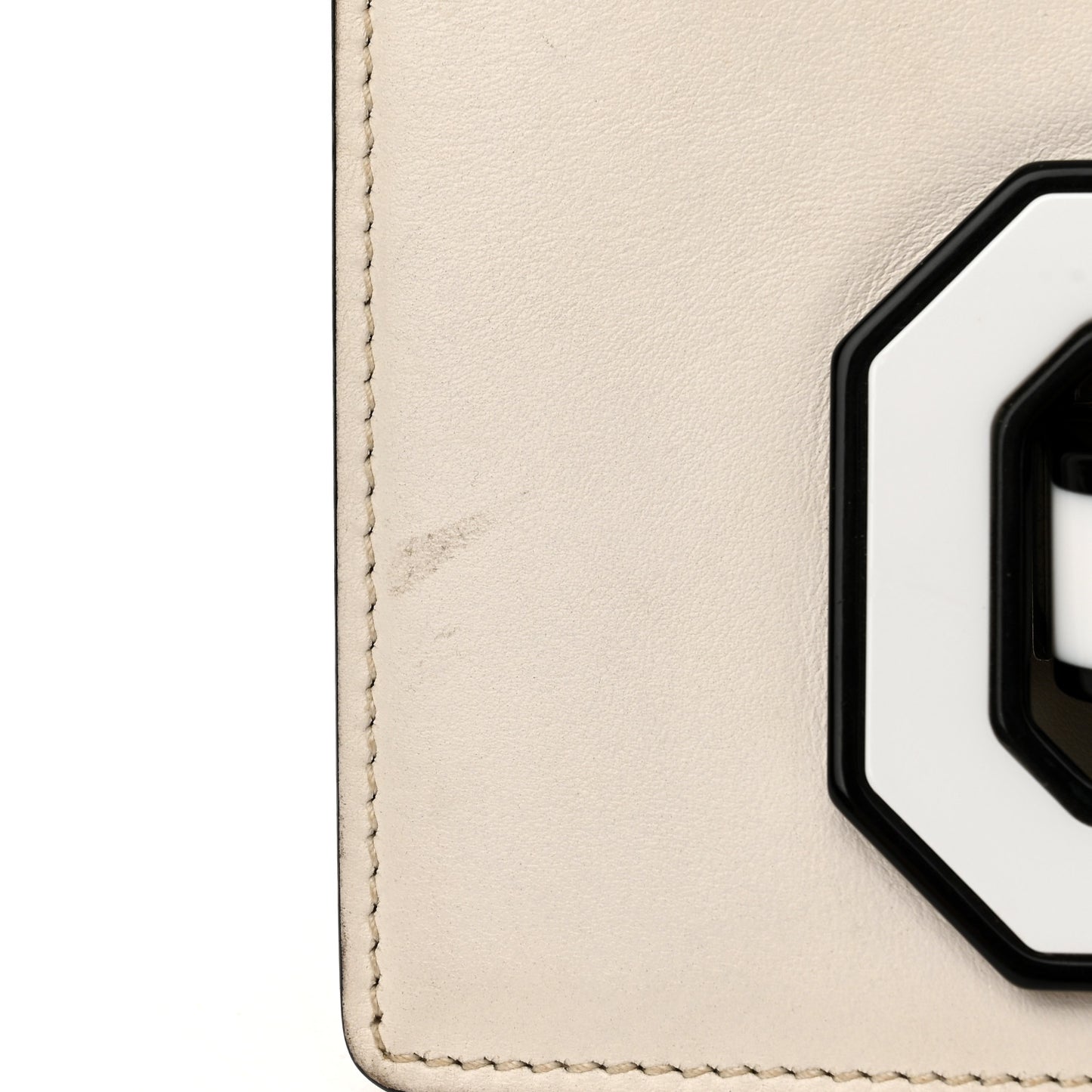 City Calf Plex Ribbon Bag White Black