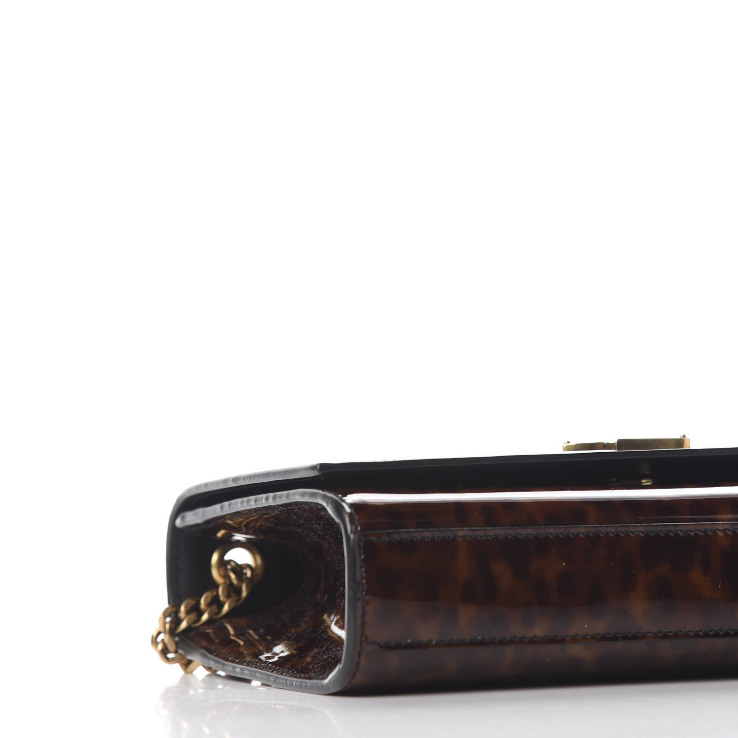 Saint Laurent Patent Small Monogram Kate Satchel Tortoiseshell 5 of 9