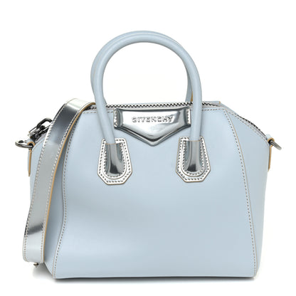Givenchy Metallic Calfskin Mini Antigona Blue Silver 1 of 11