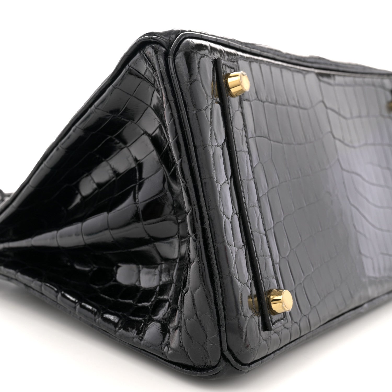 Hermes Shiny Niloticus Crocodile Birkin 30 Black 9 of 11