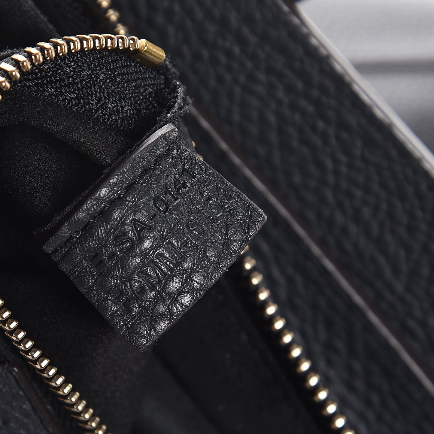 Drummed Calfskin Mini Luggage Anthracite
