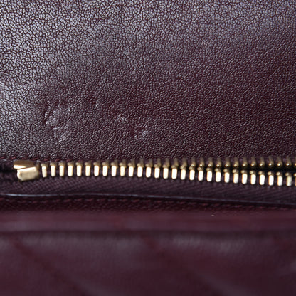 Saint Laurent Sheepskin Matelasse Chevron Monogram Medium College Bag Amaranto 12 of 25