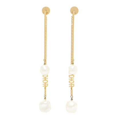Christian Dior Pearl J'adior Dangle Earrings Gold 1 of 5