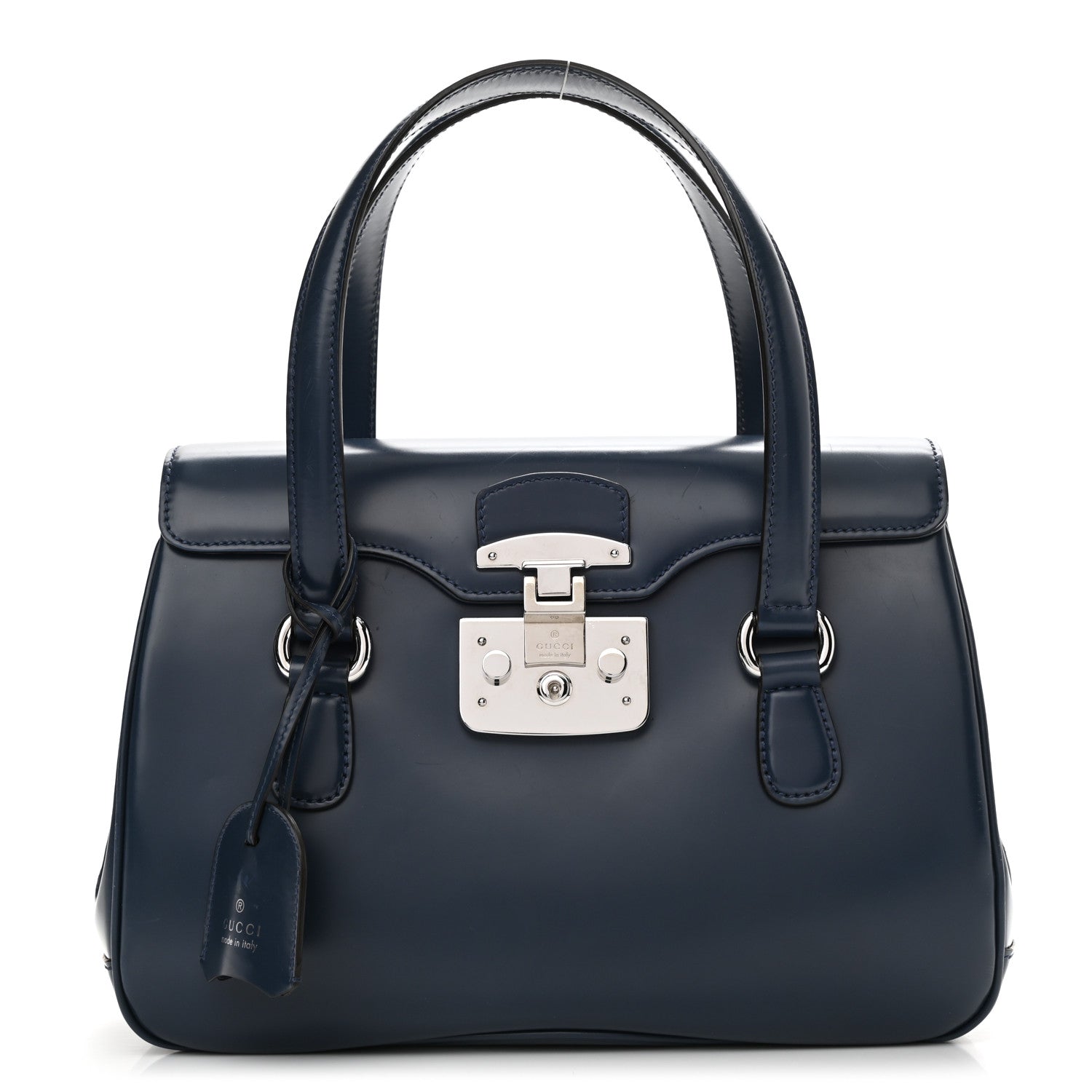 Gucci Regent Calfskin Medium Lady Lock Satchel Caspian 1 of 16