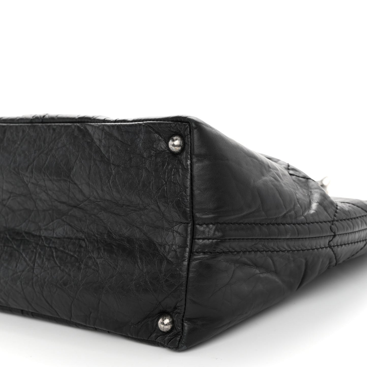 Calfskin Small Shopping in Moscow Tote Black