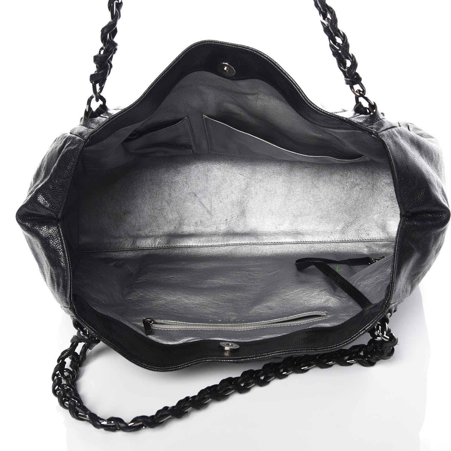 Chanel Glazed Caviar East West Modern Chain Tote Black 5 of 15