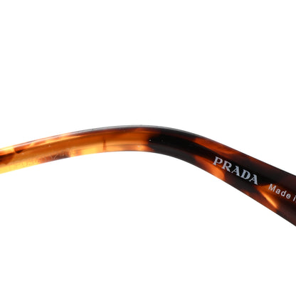 Prada Metal Symbole Triangle Logo Aviator Sunglasses SPR A50 Gold Tortoise Brown 5 of 8