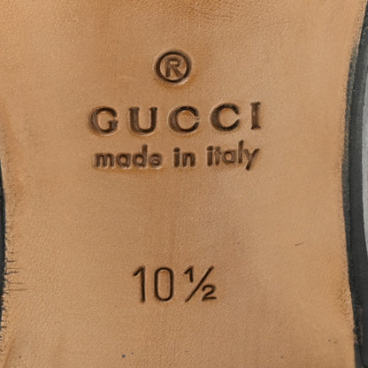 Gucci Betis Glamour Calfskin Mens Jordaan Loafers 10.5 Black 8 of 9