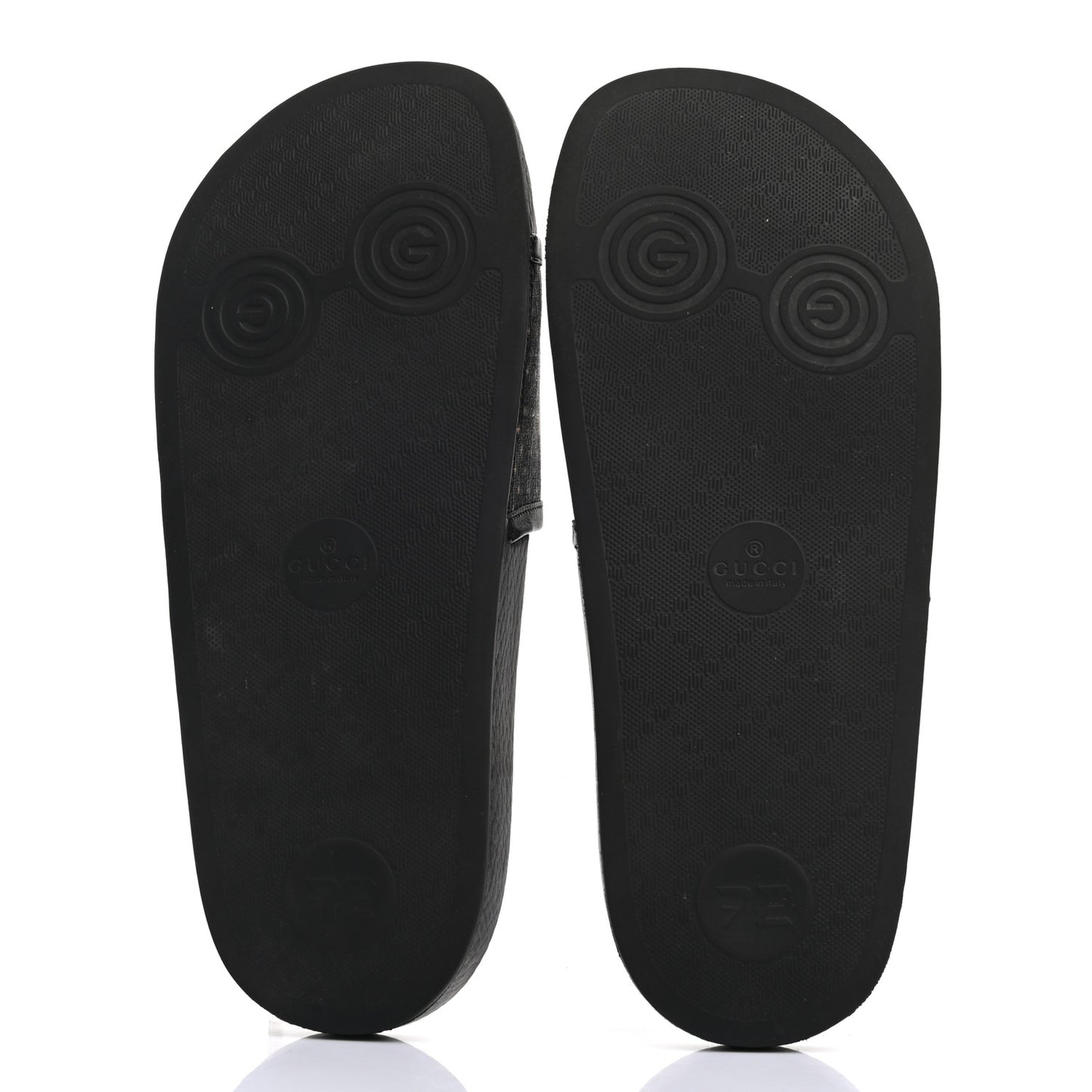 X SEGA Supreme Canvas GUCCY Stars Womens Slide Sandals 37 Black Gold