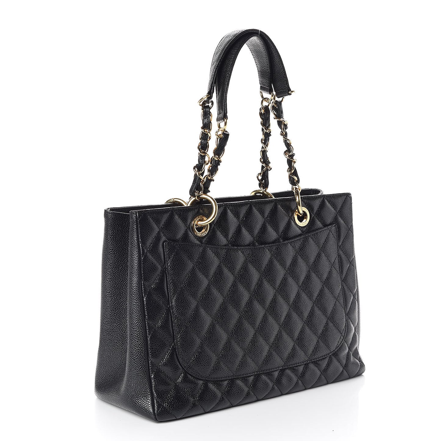 Caviar Quilted Grand Shopping Tote GST Black