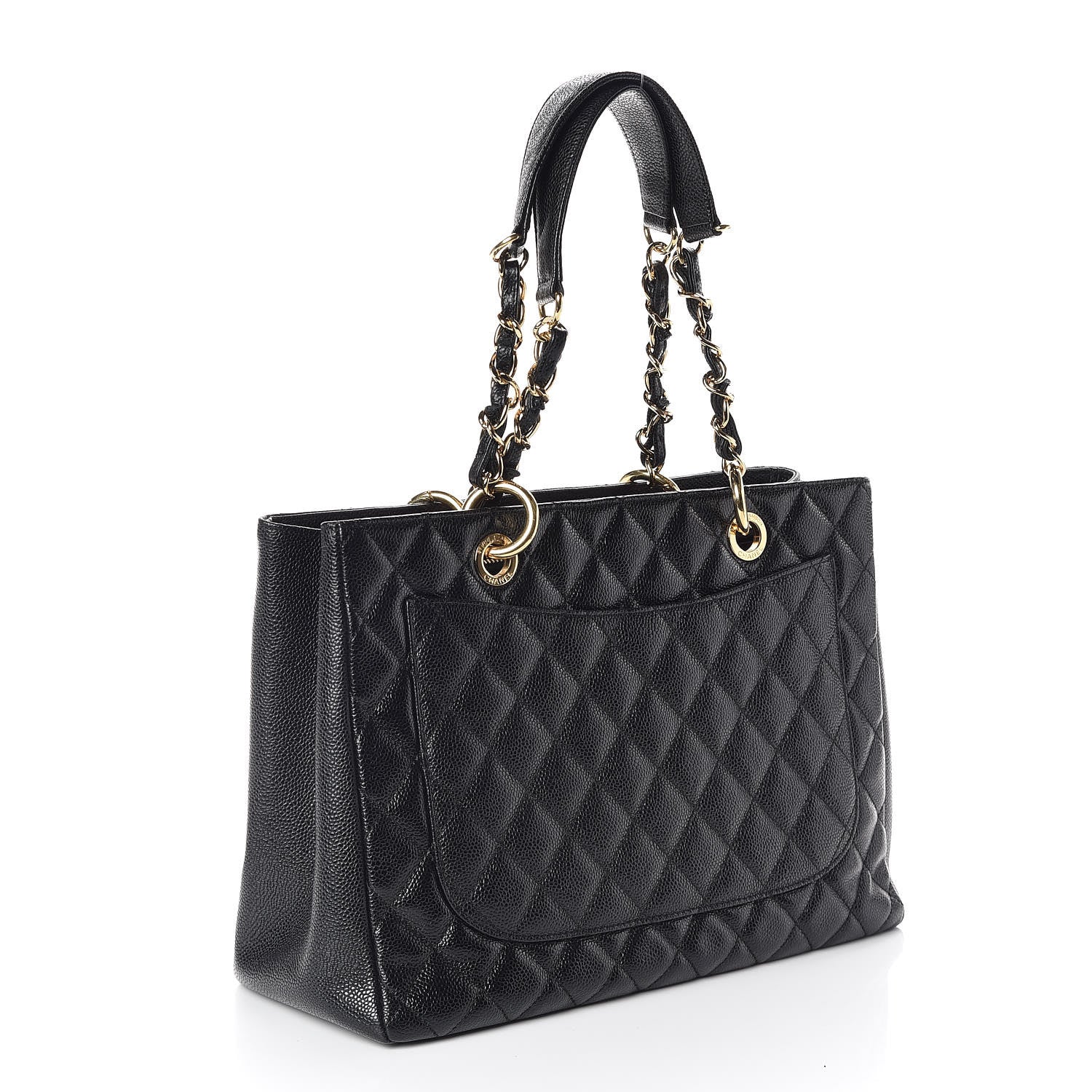 Chanel Caviar Quilted Grand Shopping Tote GST Black 3 of 10