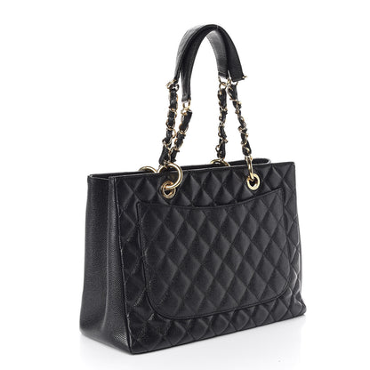 Chanel Caviar Quilted Grand Shopping Tote GST Black 3 of 10