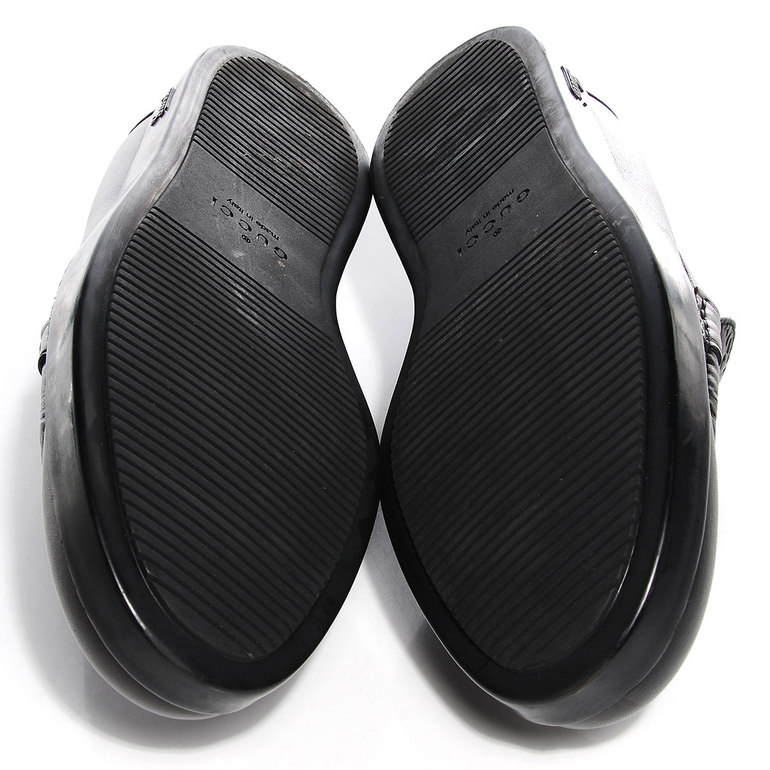 Gucci Soft Calfskin Guccissima Mens Loafers 8 Black 4 of 8
