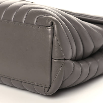 Saint Laurent Calfskin Y Quilted Monogram Medium Loulou Chain Satchel Fog 9 of 11