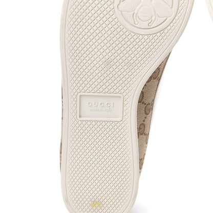 Gucci Suede Monogram Web Womens Falacer Sneakers 40.5 Nocciola Beige Mystic White Hibiscus Red 6 of 10