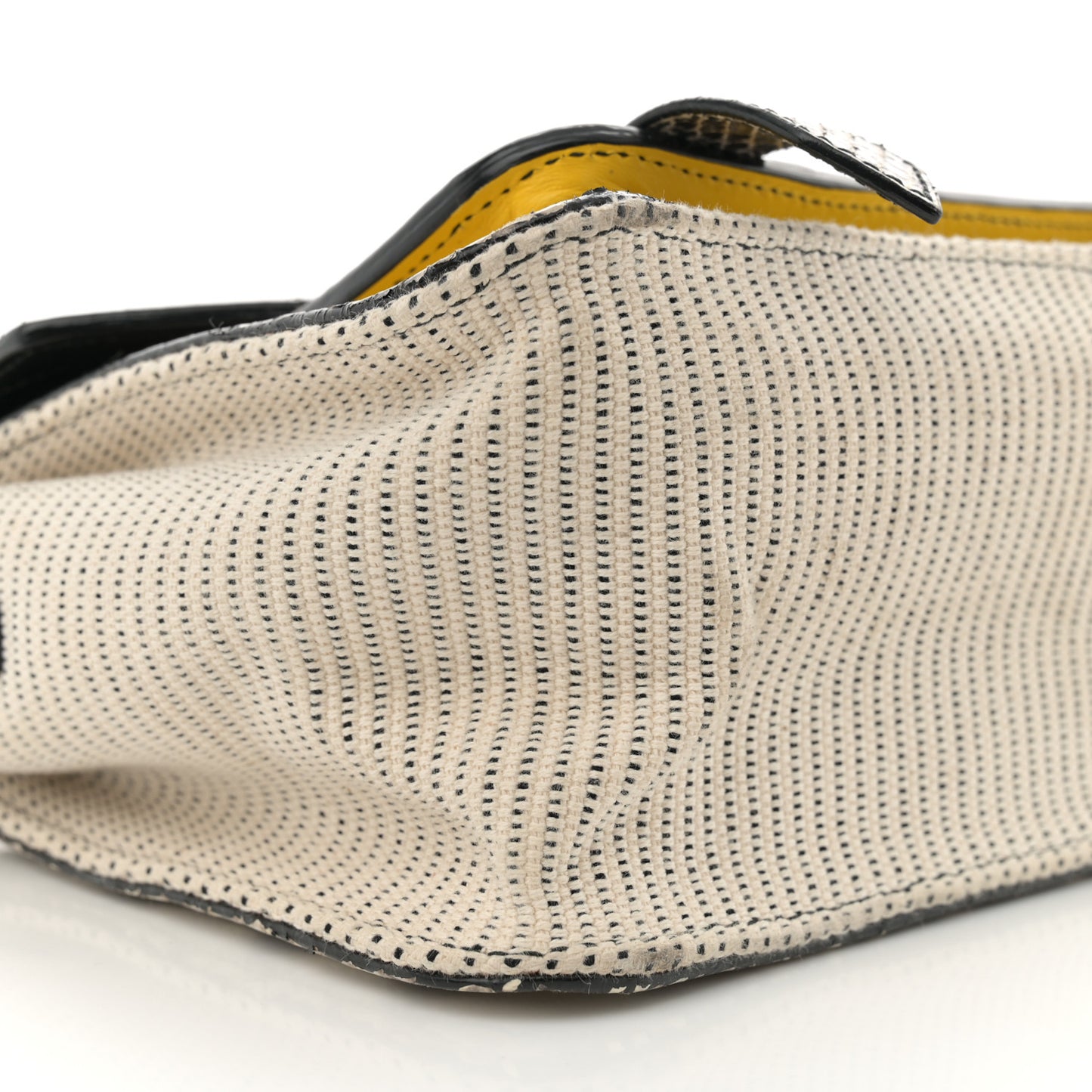 Lambskin Snakeskin Canvas Tiny PS1 Satchel Grey Yellow