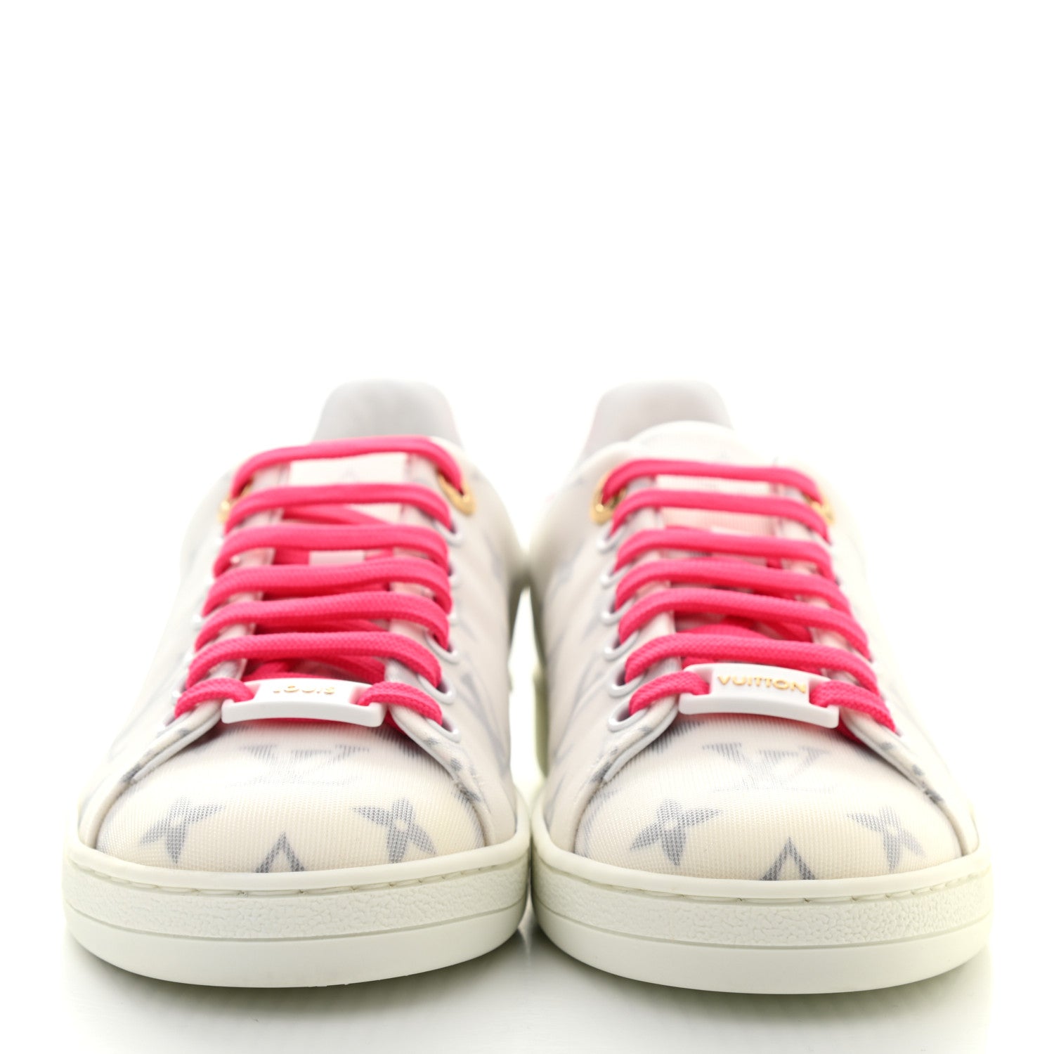 Louis Vuitton Technical Fabric Calfskin Monogram Frontrow Sneakers 35.5 Pink 2 of 10