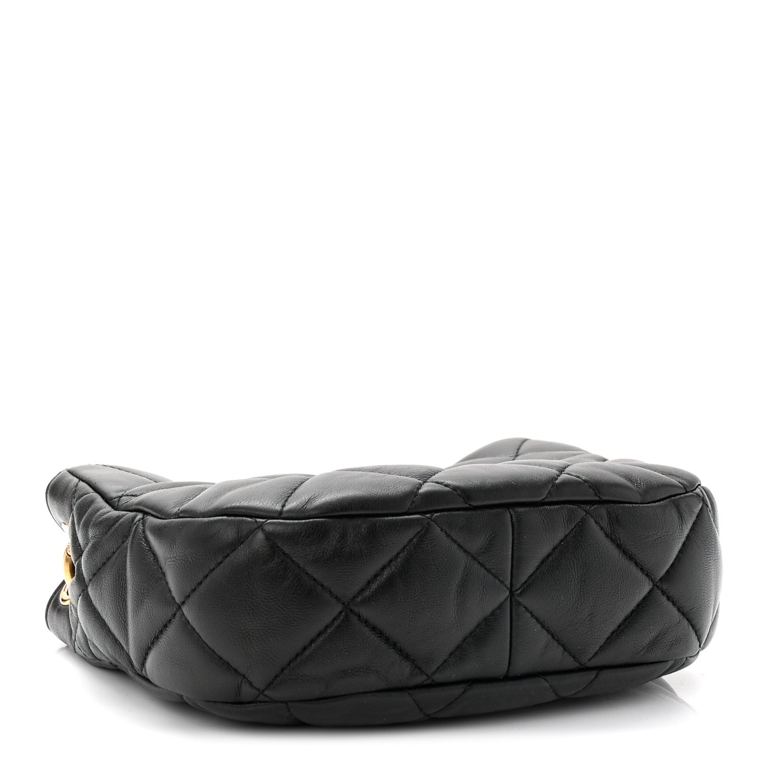 Chanel Lambskin Quilted Small Chain Hobo Black 4 of 10