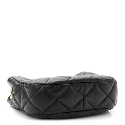 Chanel Lambskin Quilted Small Chain Hobo Black 4 of 10