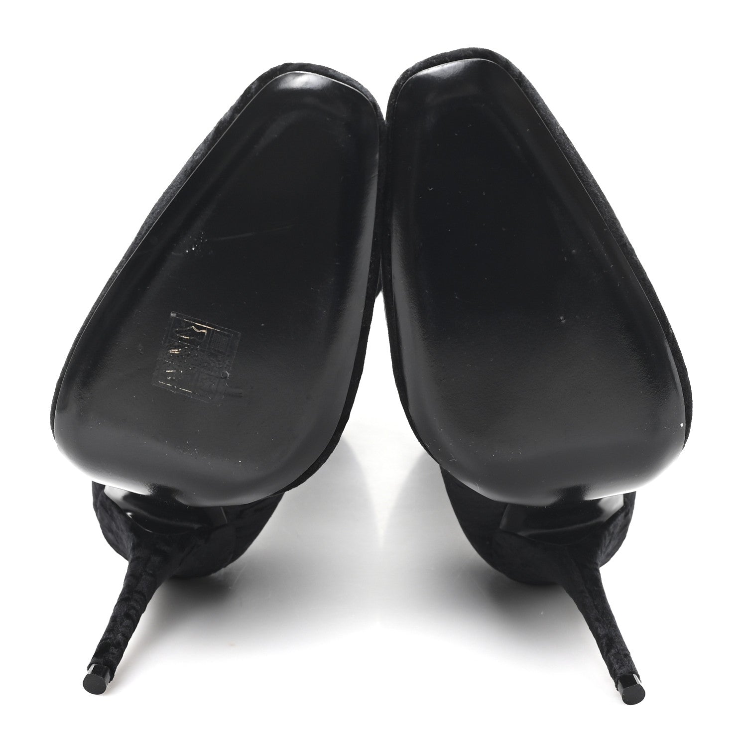 Saint Laurent Velvet Ella 110 Knee High Boots 40 Black 5 of 6