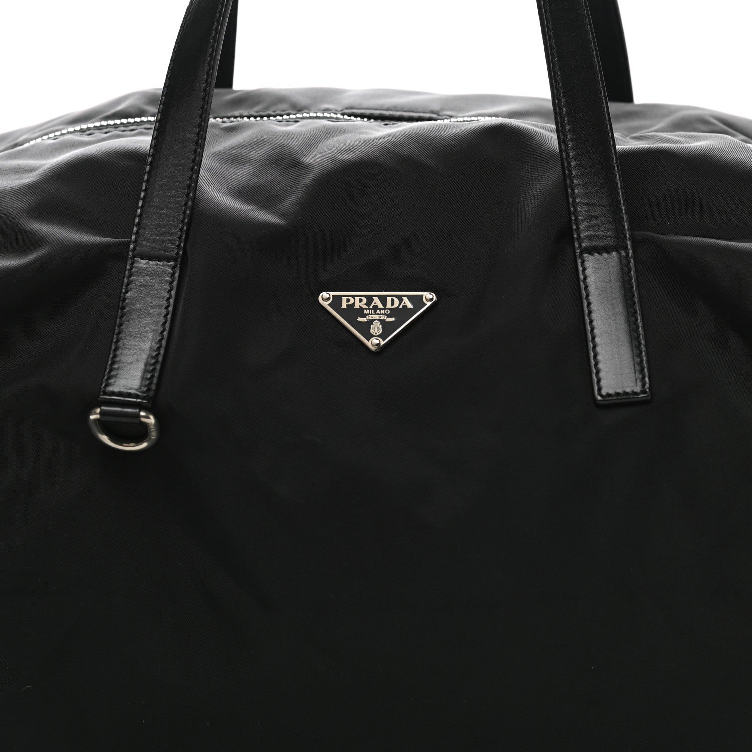 Prada Tessuto Nylon Duffle Bag Black 8 of 12