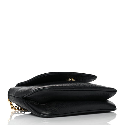 Gucci Pebbled Calfskin Small 1973 Chain Shoulder Bag Black 4 of 9