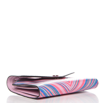 Louis Vuitton Epi Tropical Victorine Wallet Blue Rose 4 of 6