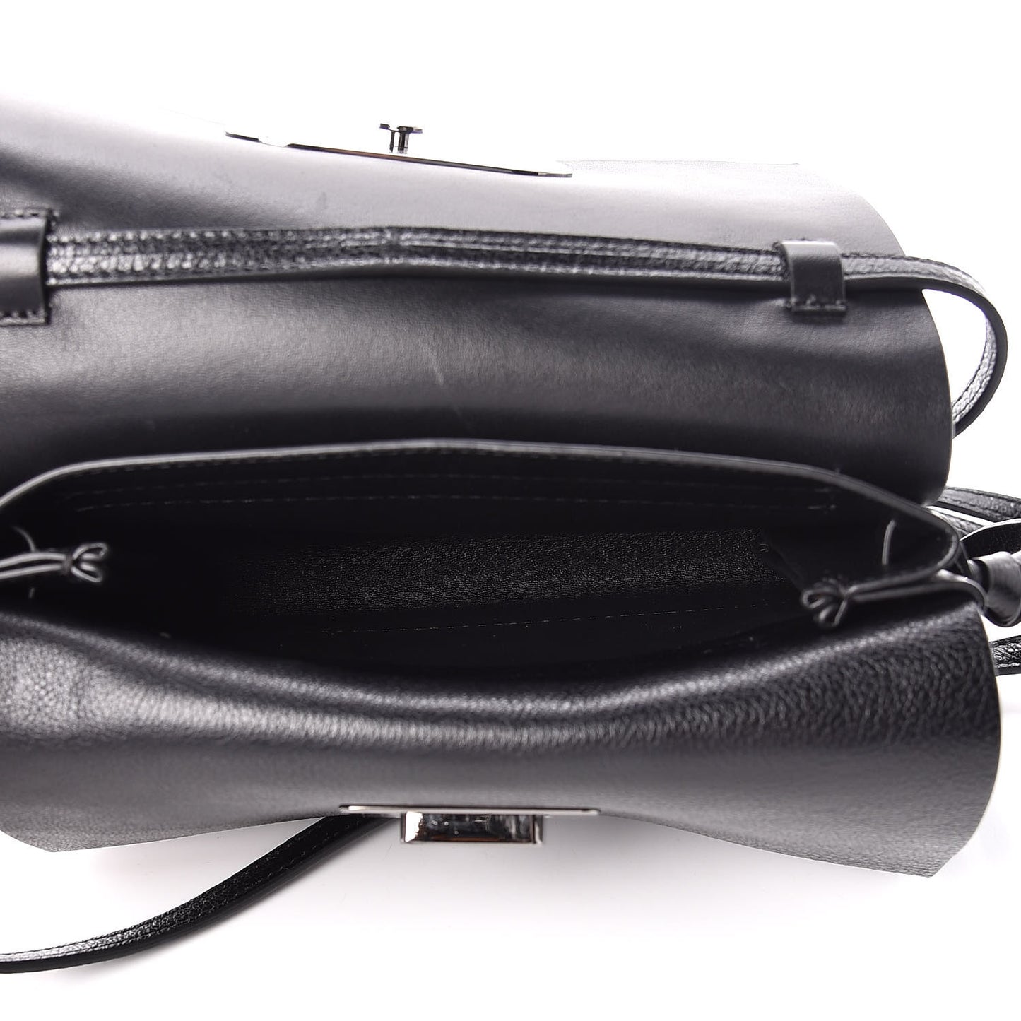 Calfskin Small VRing Crossbody Bag Black