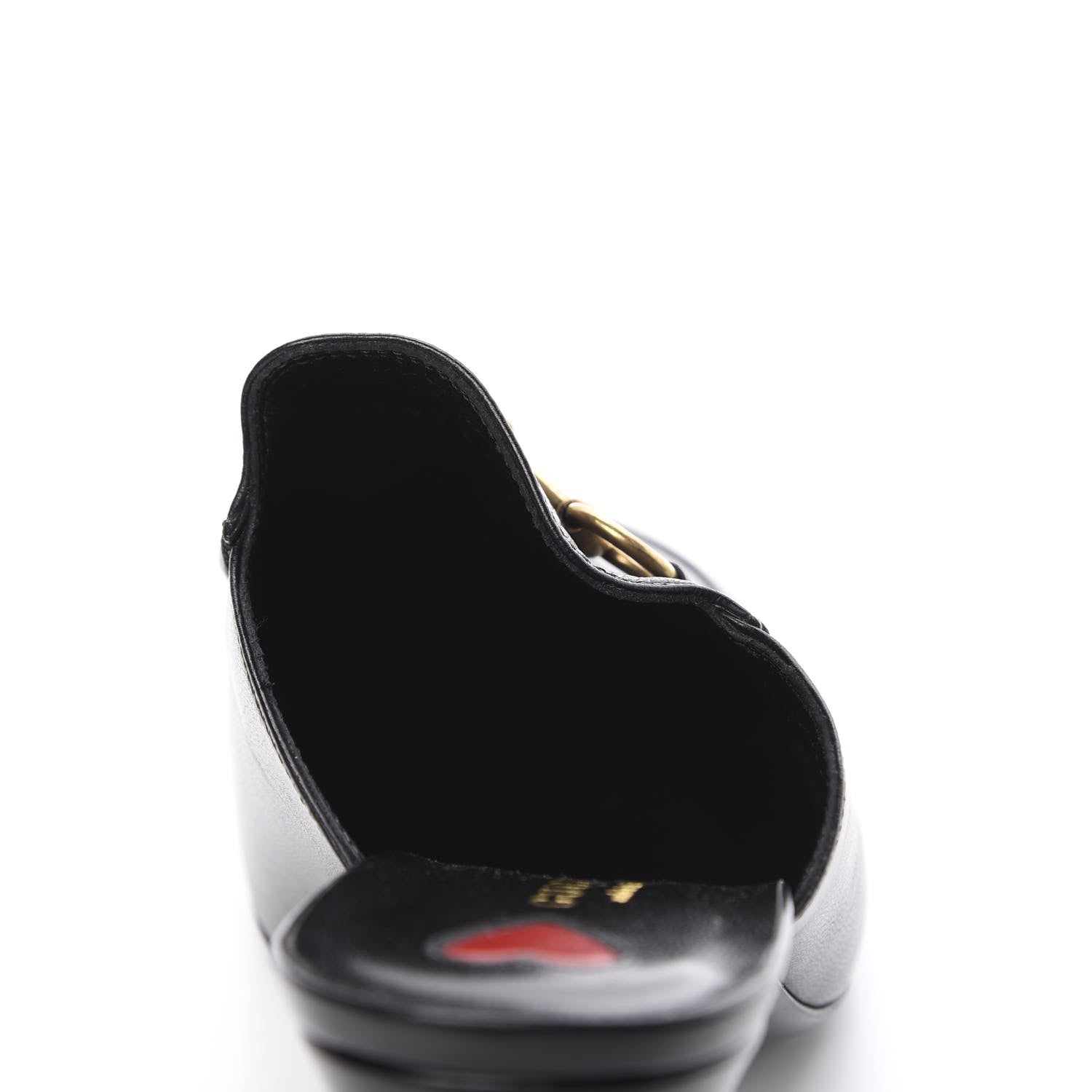 Gucci Malaga Kid Horsebit Princetown Mid Heel Mules 38 Black 8 of 9