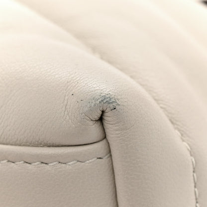 Saint Laurent Lambskin Quilted Small Loulou Puffer Monogram Chain Satchel Blanc Vintage 12 of 12