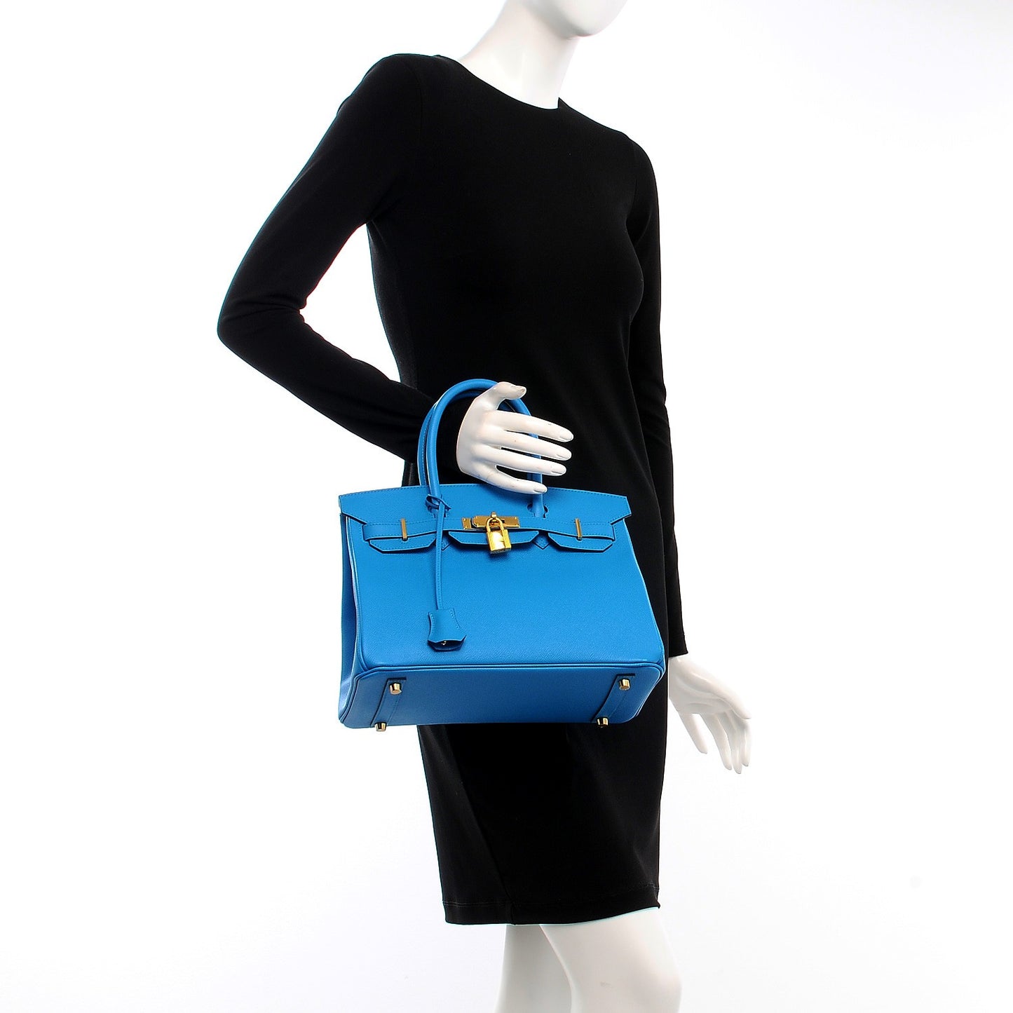 Epsom Birkin 30 Bleu Zanzibar