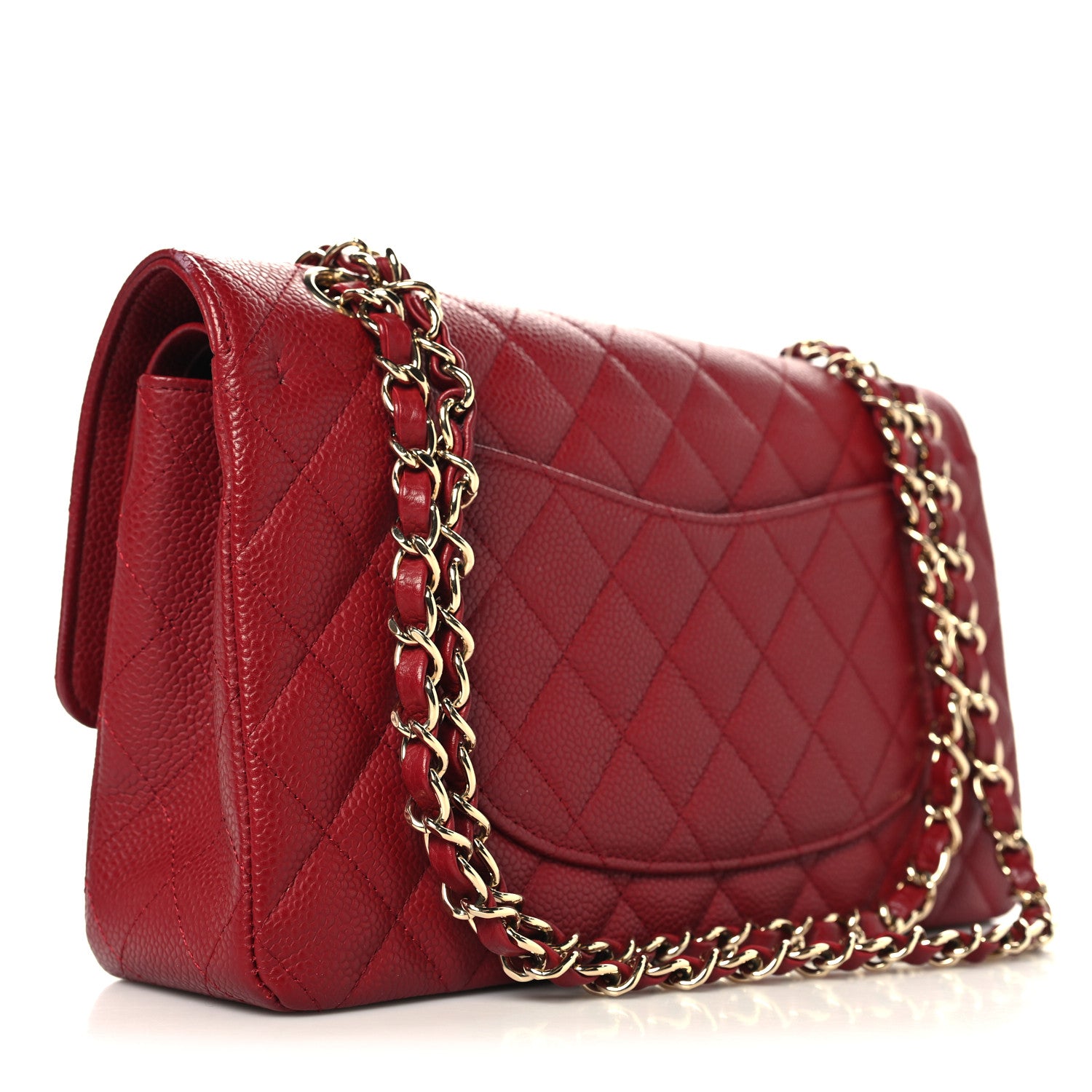 Chanel Caviar Quilted Medium Double Flap Red 3 of 11